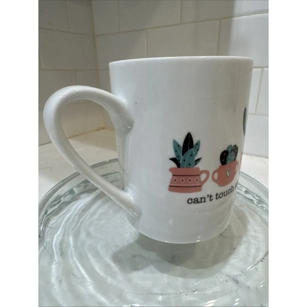 10 Strawberry Street Can’t Touch This Fun Cactus Ceramic Coffee, Tea Mug